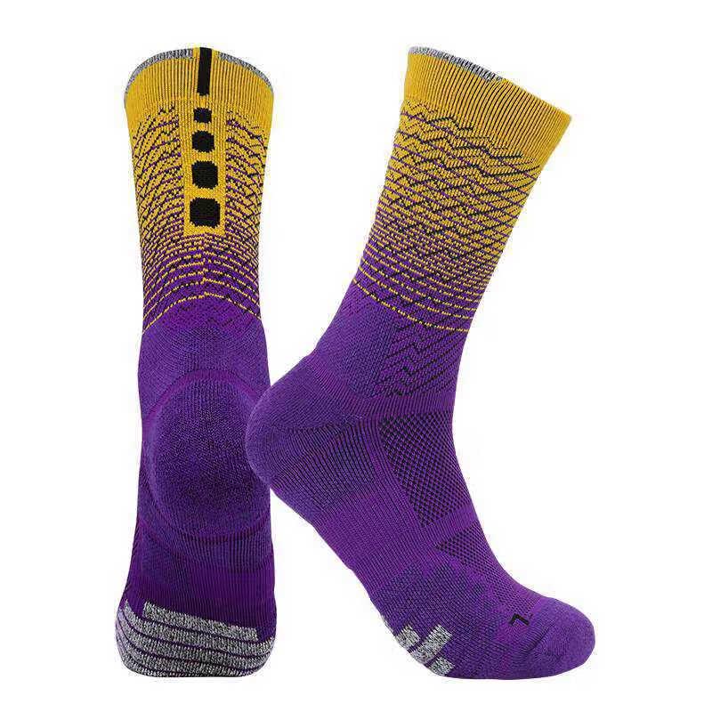 OEING Gradient Thickened Basketball Sports Socks 39-44 (2 Pairs)