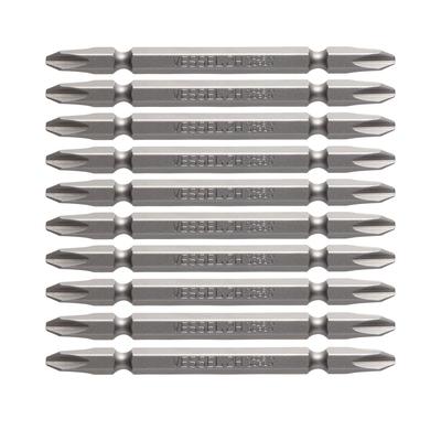 VESSEL Double-ended Bit for Electric Screwdrivers, +2 X 70mm, 10-Piece Set, Hardness H (High Hardness), B36 ZP