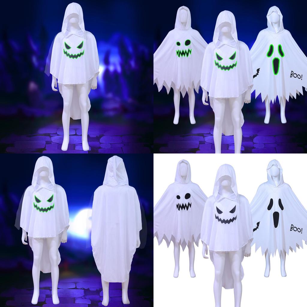 Halloween Childrens Ghost Cloak With Noctilucent For Cosplay And Party Events