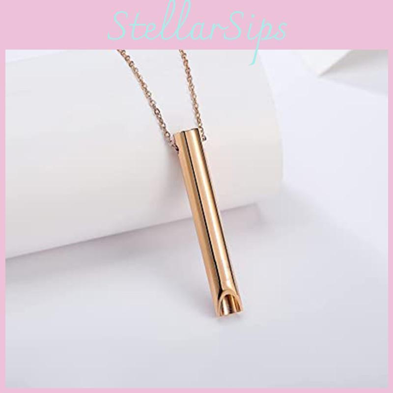 Stainless Steel Mindful Breathing Necklace European And American Cross-border Pressure-regulating Pendant Non-fading Fashion Jewelry