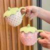 Ins High-value Cute Hand-painted Strawberry Cup Gift Box Girls Ceramic Mug with Lid Birthday Gift