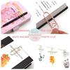 Multi-Function Heart Pen Clip Set with Heart Paper Clips and Pen Holder Portable Hanging Storage Organizer Durable Metal Design
