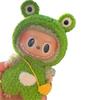 Heart-Beating Macaron Vinyl Face Labubu Doll Clothes for 17cm Labubu - Three Generations Outfit