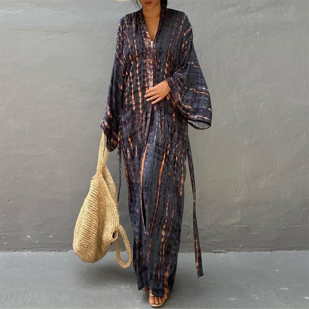 Damen Lose Strand Cover Up Robe Urlaub Sonne Shirt Cover Up