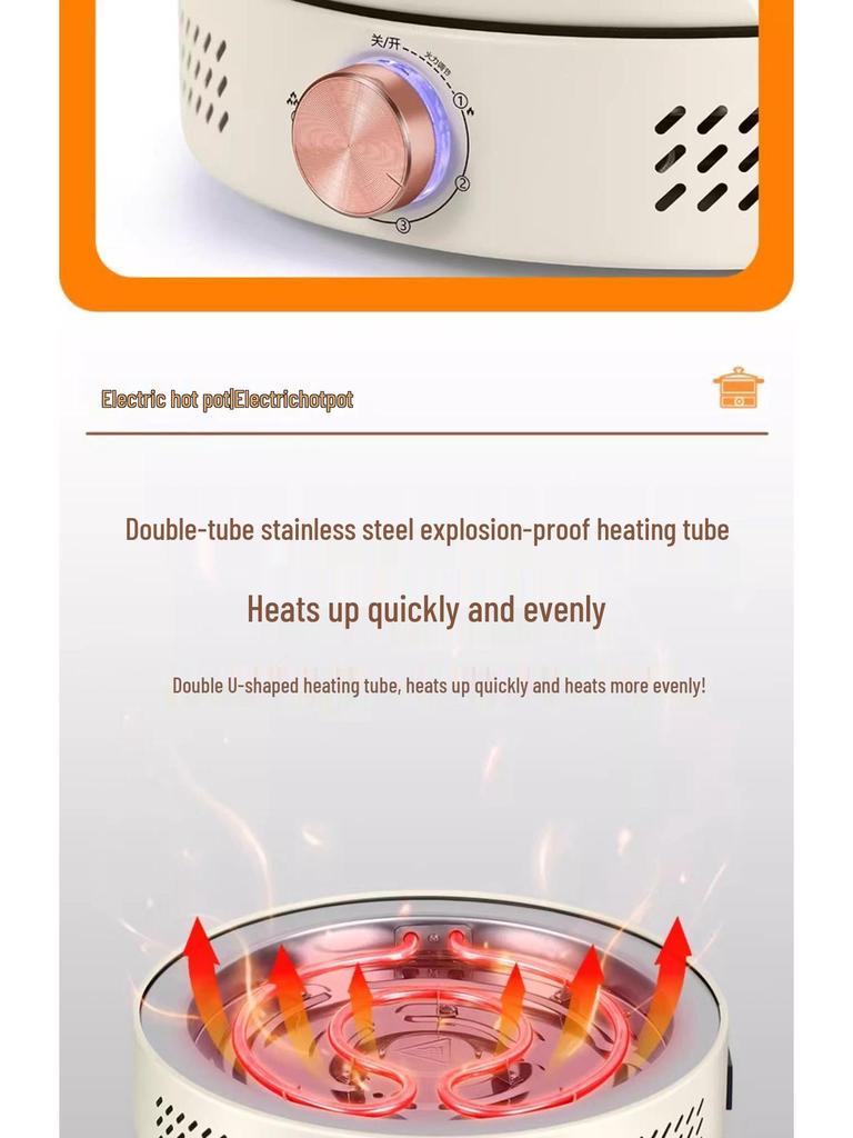 Multifunktionaler Elektro-Hot Pot und Grill mit großer Kapazität zum Shabu-Shabu-Kochen