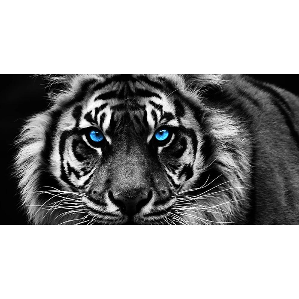 Modern Prints Canvas Art Black and White Tiger Head Painting Wall Art Posters Animal Art Picture For Home Decor