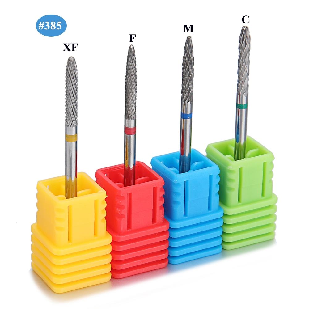 1PCS Tungsten Carbide Cone Nail Drill Bit 3/32" Rotary Burr Bits For Manicure Electric Drill Accessories Nail Milling Tool