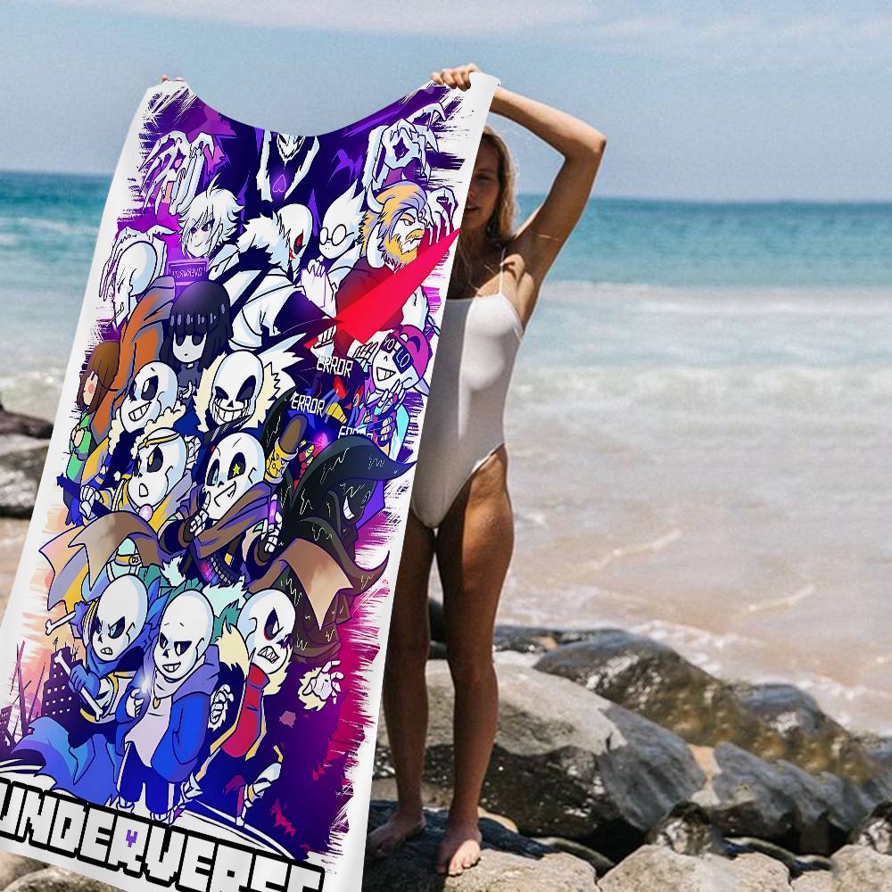 Anime Undertales Game Microfiber Printed Beach Towel Mountain Climbing Yoga Beach Swimming Running Absorbent Soft Towel