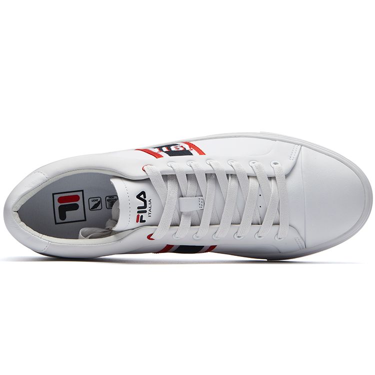 Fila Heritage-FHT Fabric Top Layer Cowhide Comfortable Versatile Low-Top Sneakers Men Sneakers White F12M134350FWT