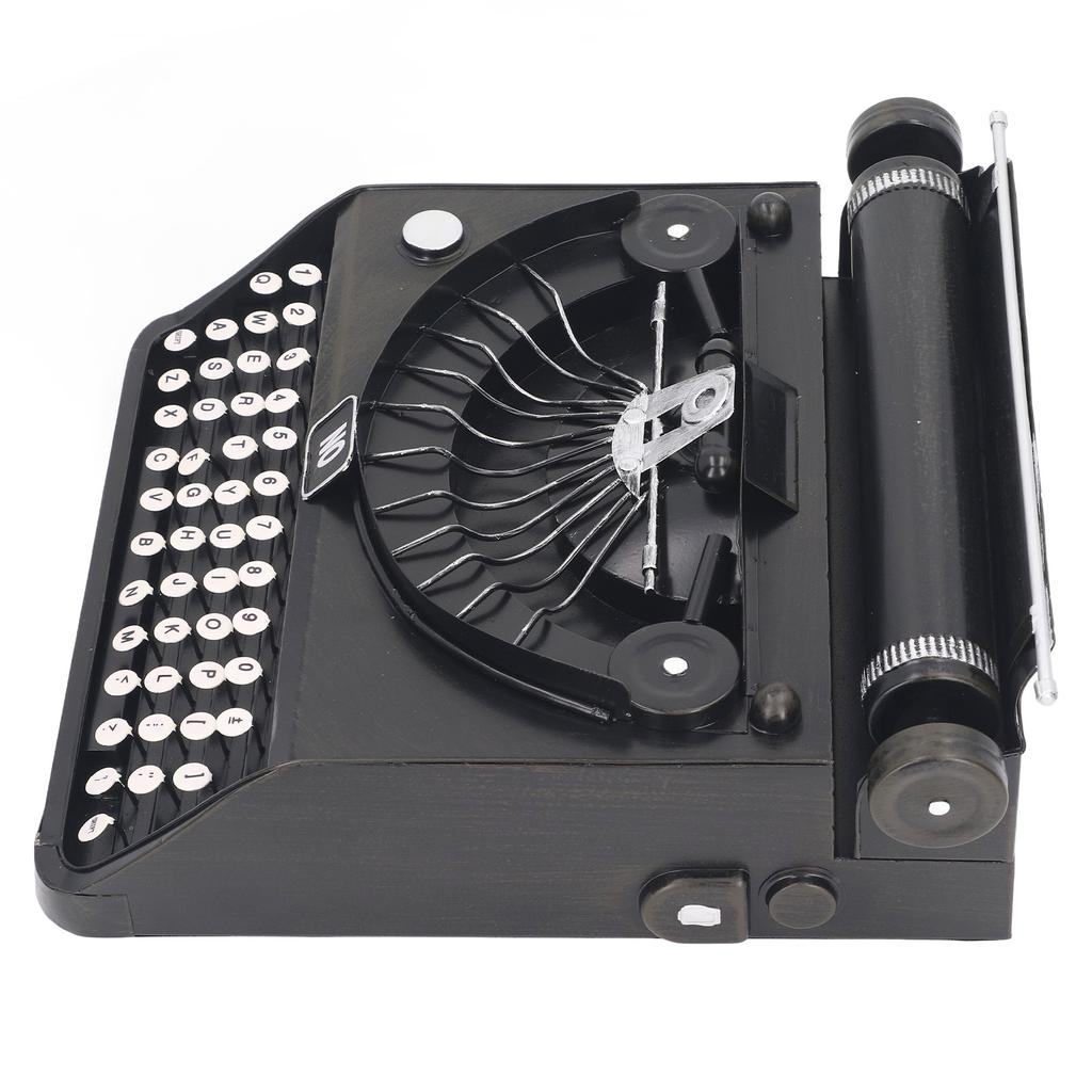 Antique Typewriter Model Black Retro Vintage Portable Manual Props Model Decoration Ornaments for