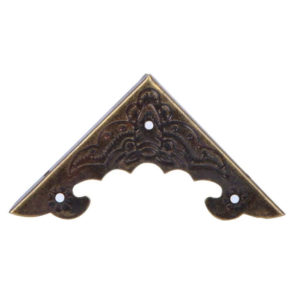 

20 шт. Деревянный уголок для кейса, Защита углов шкатулки для драгоценностей, Защита краев, Декоративная защита 40 x 40 x 4 мм, Бронза