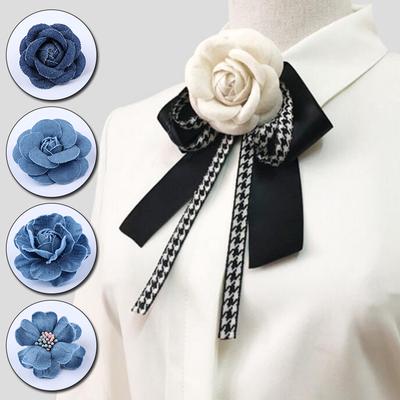 5 teile/los Korea DIY Denim Stoff Blumen Haar Zubehör Kleidung Hüte Kleid Dekoration Blume DIY Handwerk Liefert