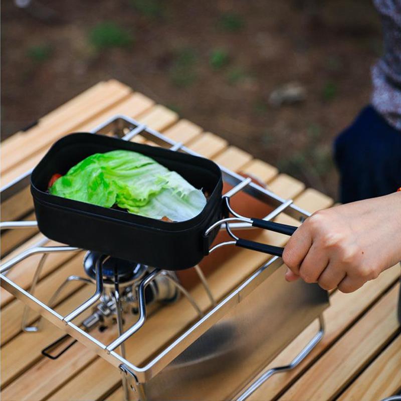 Aluminium Outdoor Tragbare Isolierung Lunch Box Camping Anti-verbrühungen Picknick Ausrüstung