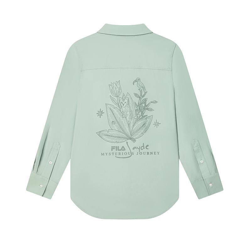 New FILA Shirts Women's Light Smile Green F11W438404FLG