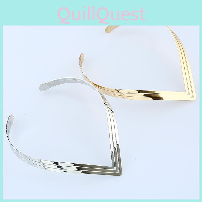 Fashionable V Shaped Women Metal Collar Necklace For Gift Giving