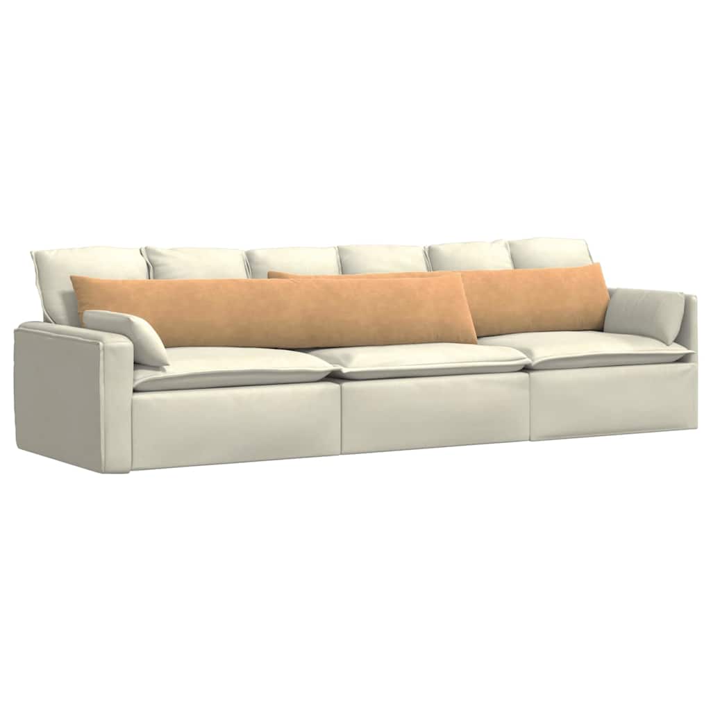 Sofa Cushions 2 Pieces Brown 200 X 40 Cm Cord Fabric