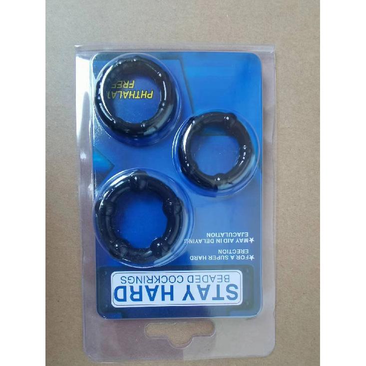 Men's Horseshoe Ring Three Colors Delay Ring Sexy Lantern Ring Smooth with Beads Three Optional Adult Sex Product