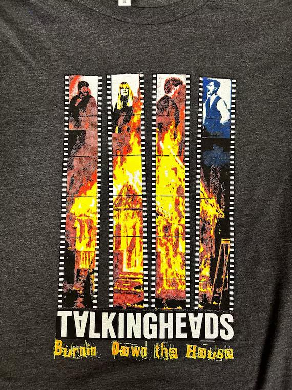 Talking Heads T Shirt, Burning Down the House, 80s Shirt EN301 Unisex T-Shirt S