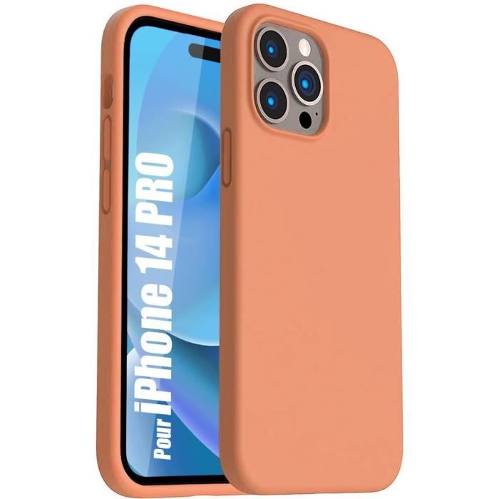 Coque - E.F.CONNECTION - iPhone 14 Pro - Souple - Orange - Ultra Slim