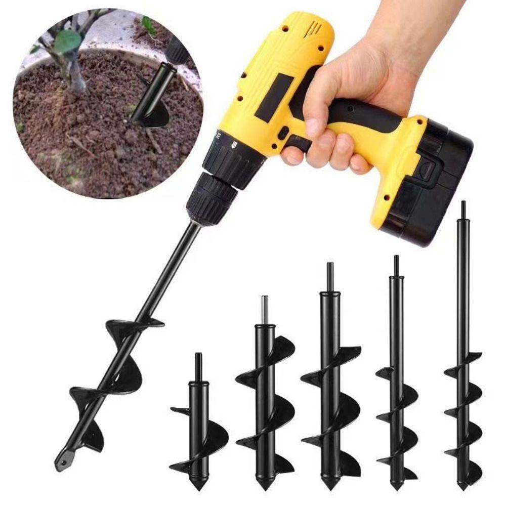 Planting Hole Digger Tool Garden Auger Spiral Drill Bit Spiral Hole Drill Bit Cultivation Planting