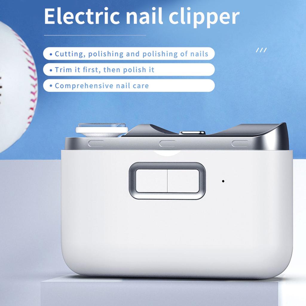 Electric Nail Clipper 2 In 1 Nail Clipper File Portable Efficient Nail Trimmer Multifunctional Nail Care Tool for Home Travel