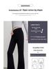 Women's Petite High Waist Slim Fit Black Flared Pants for Autumn/Spring