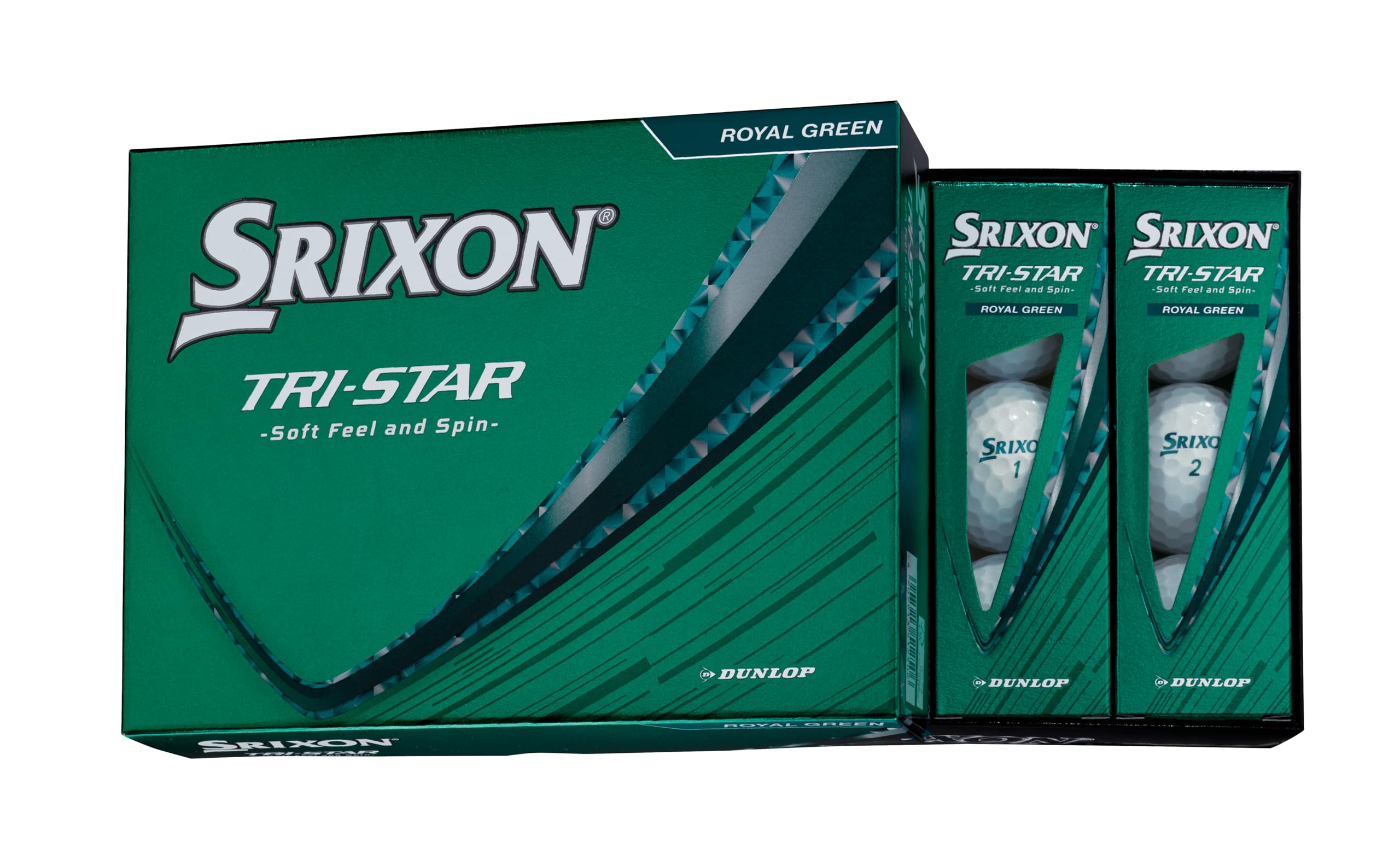 Dunlop Srixon Golf 2026 1 Dozen Royal Green TRI-STAR6 Balls, Model, (12 Balls),