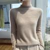 1980 E'e Women's Solid Cashmere Blend Half-High Collar Sweater - Autumn/Winter Loose Knit Base Layer