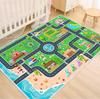 Kids Carpet Playmat Car Rug Car Kids Toy Cars and Train Non Slip Play Mat Kids Room City Life Educational Road Traffic Carpet