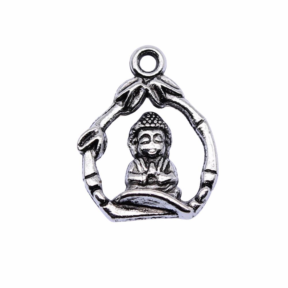 Buddha Statues Charms Multi Color Alloy Pendants For Spiritual Zen Jewelry Making