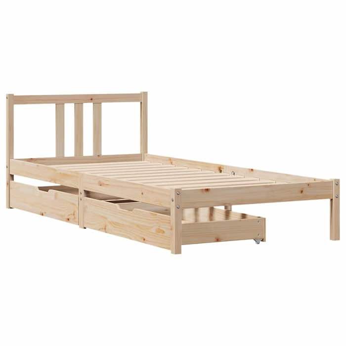VidaXL Bed Frames Without Mattress 90x190 Cm Solid Pine Wood 3301622