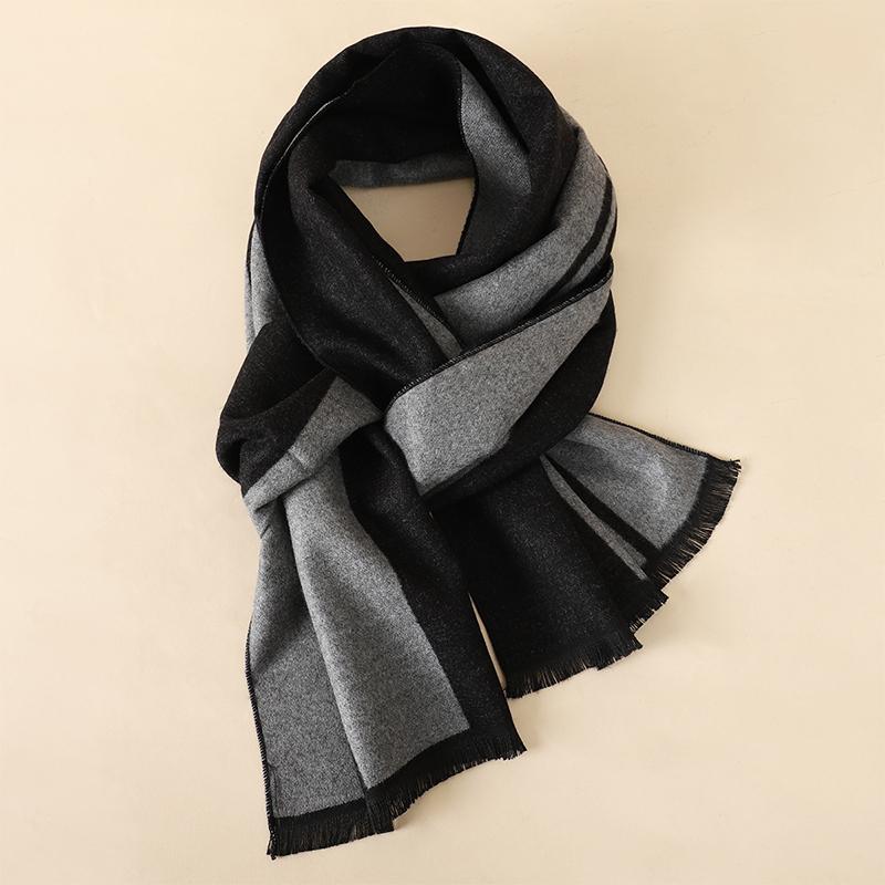 Winter Plaid Scarf Design Men Cashmere Pashmina Warm Shawl Lady Wrap Tassel Scarves Knitted Thick Blanket