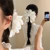 Französisch-Stil Weiße Blume Spitze Pferdeschwanz Haarnadel Für Damen Mädchen Süße Haar-Klammern Kopfschmuck Mode Vielseitige Haar-Accessoires