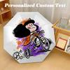 8‑Rib Automatic Umbrella, Mafalda Design Foldable Umbrella for Sun Rain Protection Travel