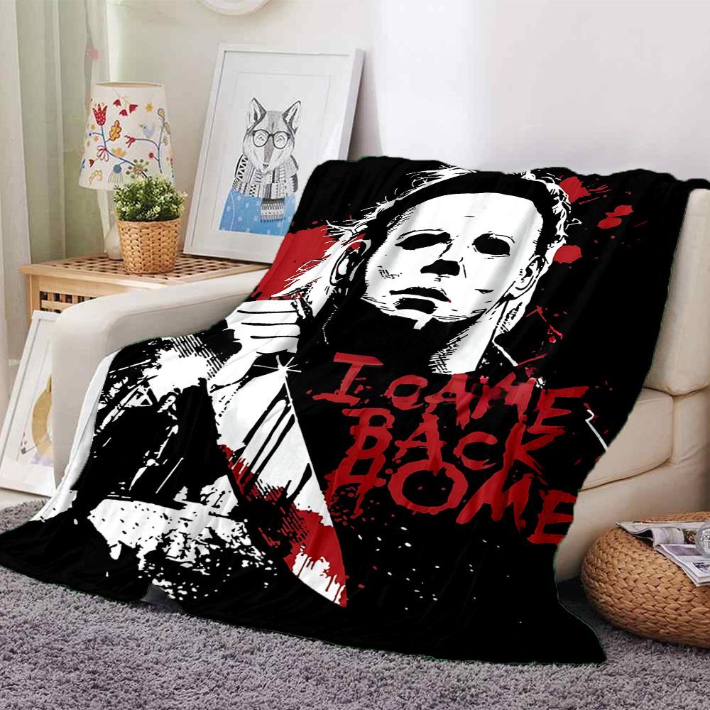 

1pc Michael Myers I came back home Throw Blanket - Soft Flannel, Cozy All-Season Polyester Perfect for Home, Office, Bedroom 1062 80cmx120cm(31inx47in)