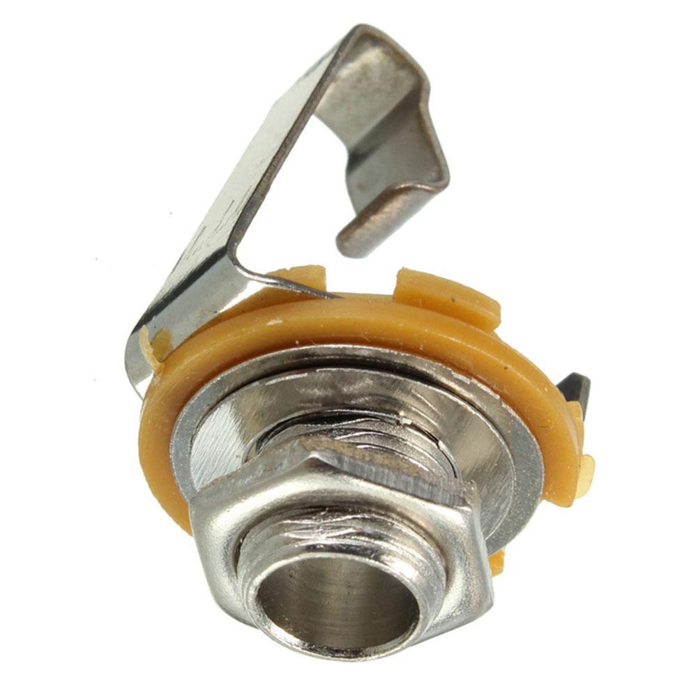 10pcs Electric Guitar Input Jack For All Electric Guitar & Bass Effect Socket 6.35 Mono Audio Input Power Outlet Plug