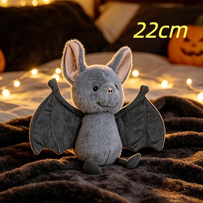 Halloween Geist Fledermaus Plüschtier Niedlicher Weißer Geist Grau Braune Fledermaus Stofftier Schlüsselanhänger Sofakissen Feiertagsdekoration Geschenke. as picture