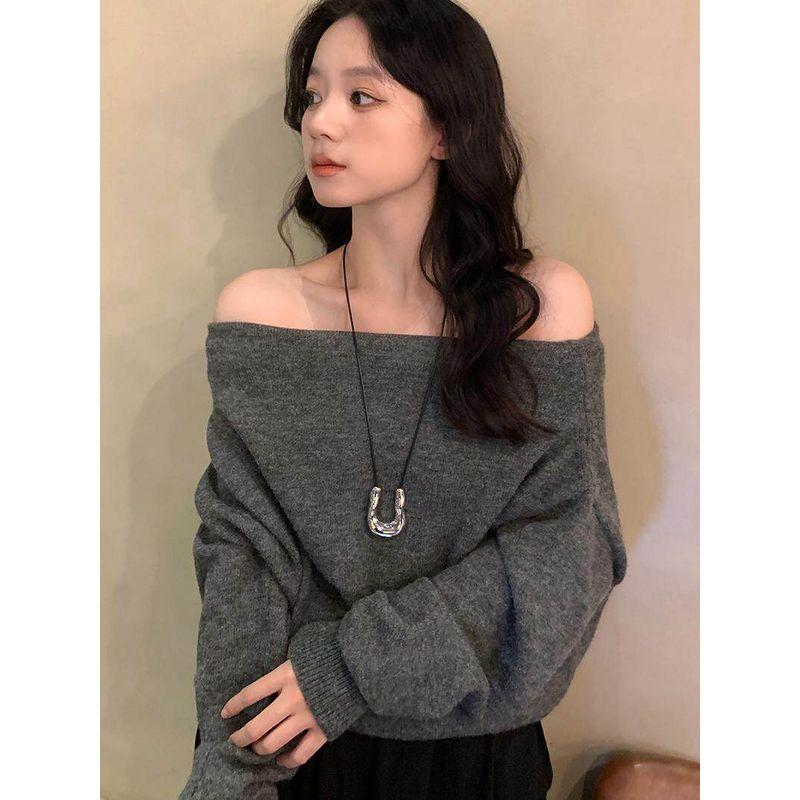and American Style ~ Niche Design U-Shaped Horseshoe Necklace for Women, Long Simple Sweater Chain, Light Luxury, High-End Feel, Exaggerated Accessory