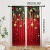 Set Of 2 Sparkling Golden Stars Curtains Designchristmas Materialpolyester Holiday Decor Home Curtain Made Polyester With Rod Pocket