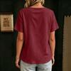Women Casual V Neck Loose Fit Short Sleeve Blouse Lightweight Soft Fabric Comfortable Summer Top