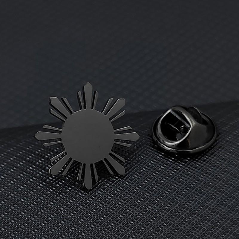 

New European American Style Sunflower Men s Brooch Cufflinks Suit Dress Accessories Personalized Versatile Clothing 14k