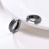 Pendientes de Aro Pequeños Huggie, Pendientes de Aro Gruesos Vikingos, Pendientes de Aro para Hombre, Acero Inoxidable Forma Redonda Círculo Joyería Retro para Hombre