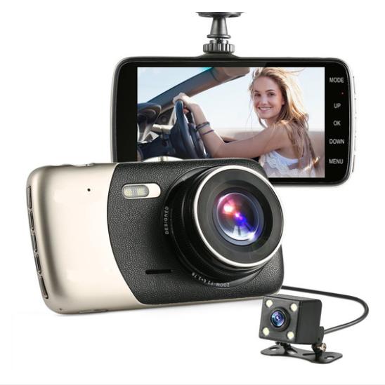 

4 Screen 1080P Dual Lens Car DVR Video Recorder Night Vision w/ Rear Camera Kit