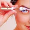 Smart Design Eyebrow Tweezers with LED Light Makeup Tools Portable Eyebrow Clip  For Brow Shaping