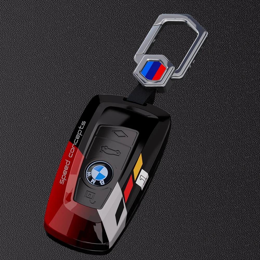 Autoaufkleber Heiß 2025 ABS Kohlefaser Auto Schlüsselanhänger Hülle für BMW 1 2 3 4 5 6 7 Serie X1 X3 X7 X5 X6 X4 F10 F20 F30 G20 G30 G01