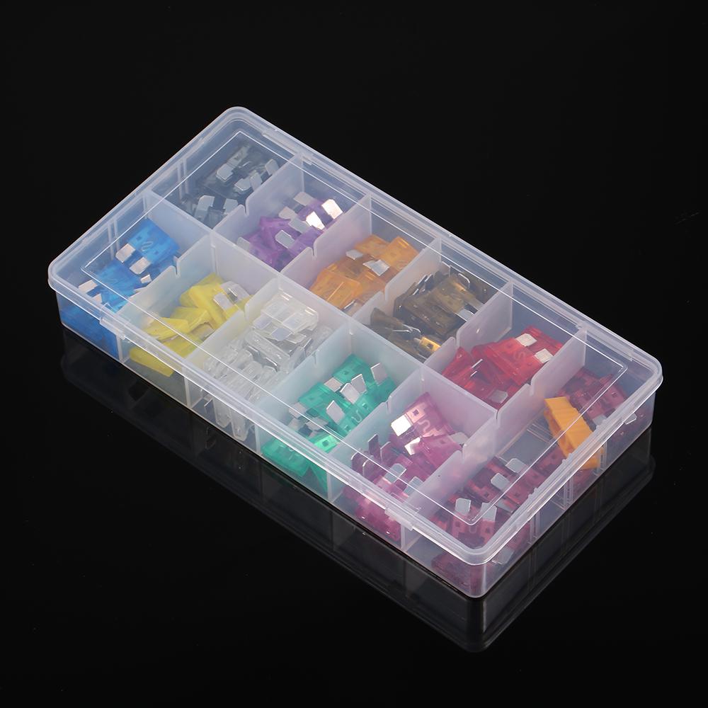 140PCS 2A 40A Automotive Standard Medium Auto Holder Car ATO Plug in Blade Fuse Assortment Boat Motorcycle Truck