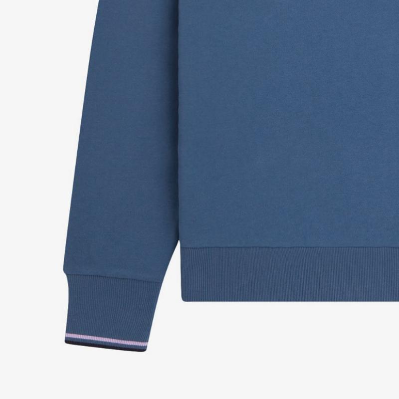 Fred Perry [baseline] Half Zip Sweatshirt   Midnight Blue Afpm2433574 W98