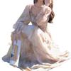 French Printed Chiffon Dress for Women's Spring and Autumn New Gentle Temperament, Thin and Beautiful, Popular Fairy Dress