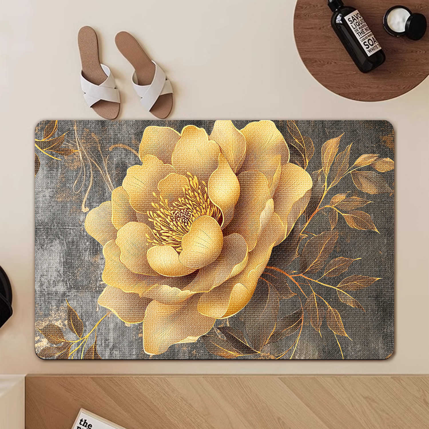 

Коврики для ванной комнаты, впитывающие воду, противоскользящие, протирающие подушечки для ног, коврики для туалета, диатомовая грязь, быстросохнущие 40*60CM