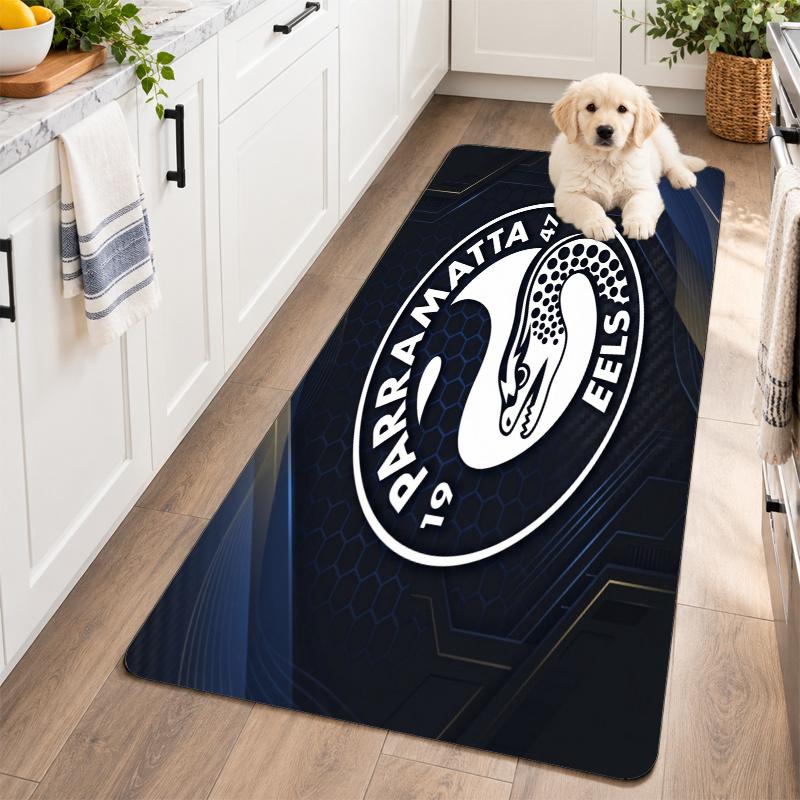 Flannel Kitchen Mat Parramatta Eels Soft Area Rug Non Slip Floor Carpet Home Decoration